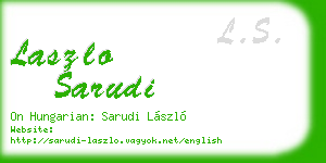 laszlo sarudi business card