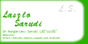 laszlo sarudi business card